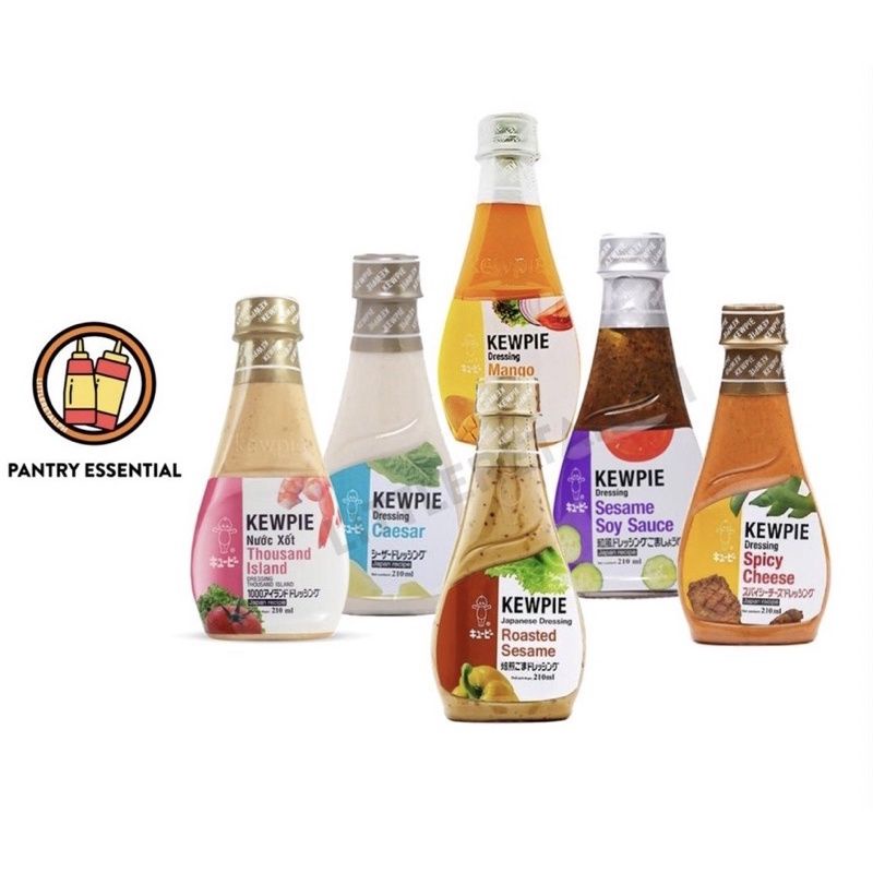 Kewpie Dressings (Sesame, Caesar, Spicy Cheese, Sesame Soy Sauce) 210ml