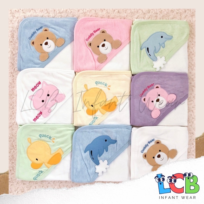 Small Wonders Receiving Blanket for Newborn Baby / Hooded Towel (1