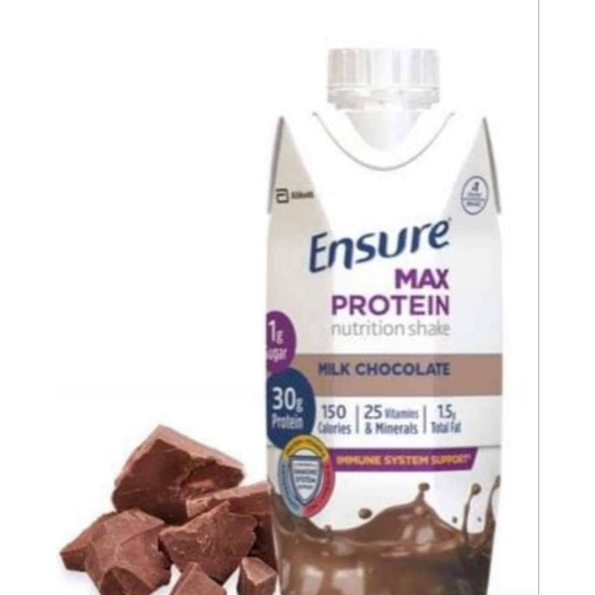 Ensure Max Protein Nutrition Shake Milk Chocolate 330ml | Shopee ...