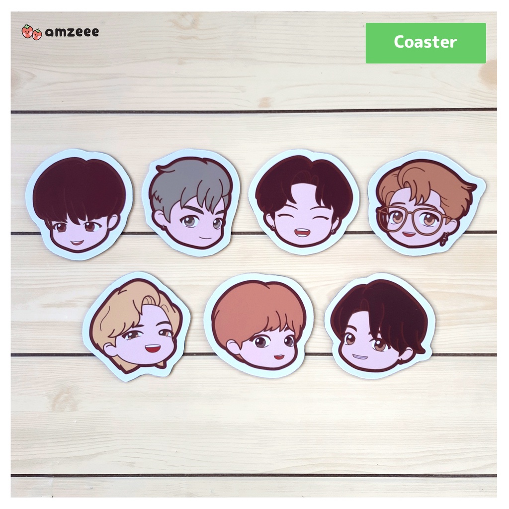 BTS Coaster - Kpop Kawaii Tinytan Chibi Bangtan Boys Cup Placemat ...