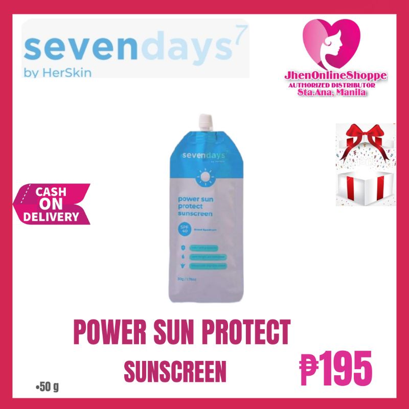 SEVENDAYS POWER SUN PROTECT SUNSCREEN 50G Shopee Philippines