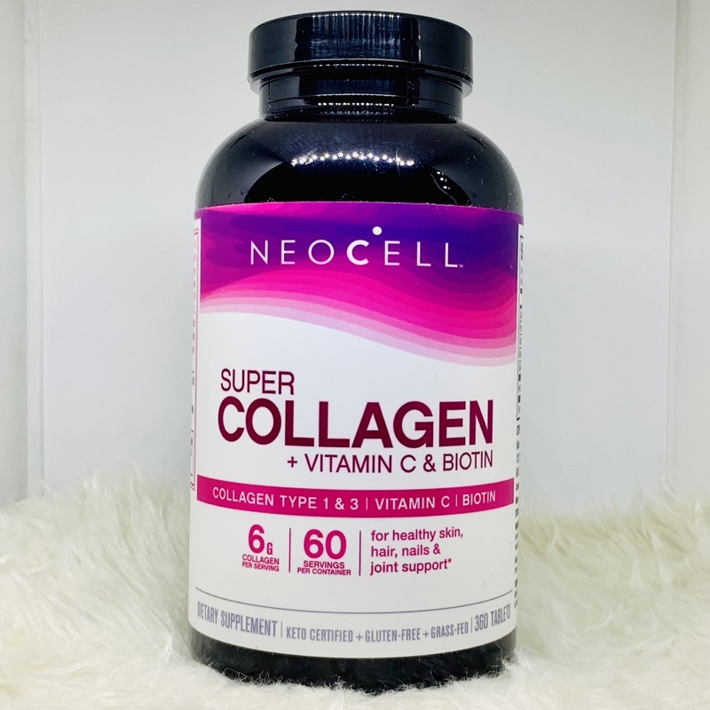 Neocell Super Collagen Collagen type 1 &2 +Vitamin C+Biotin 360 Tablets ...