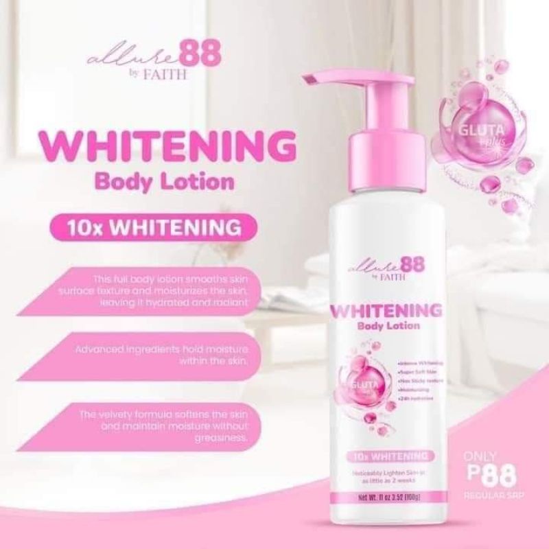 10x Whitening lotion Allure 88 by faith | Shopee Philippines