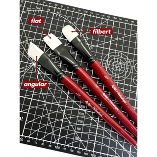 Drip Artist Brush FLAT / FILBERT / ANGULAR Size #3/4” ( Drip by Philoscopic ) Paint Brush #2