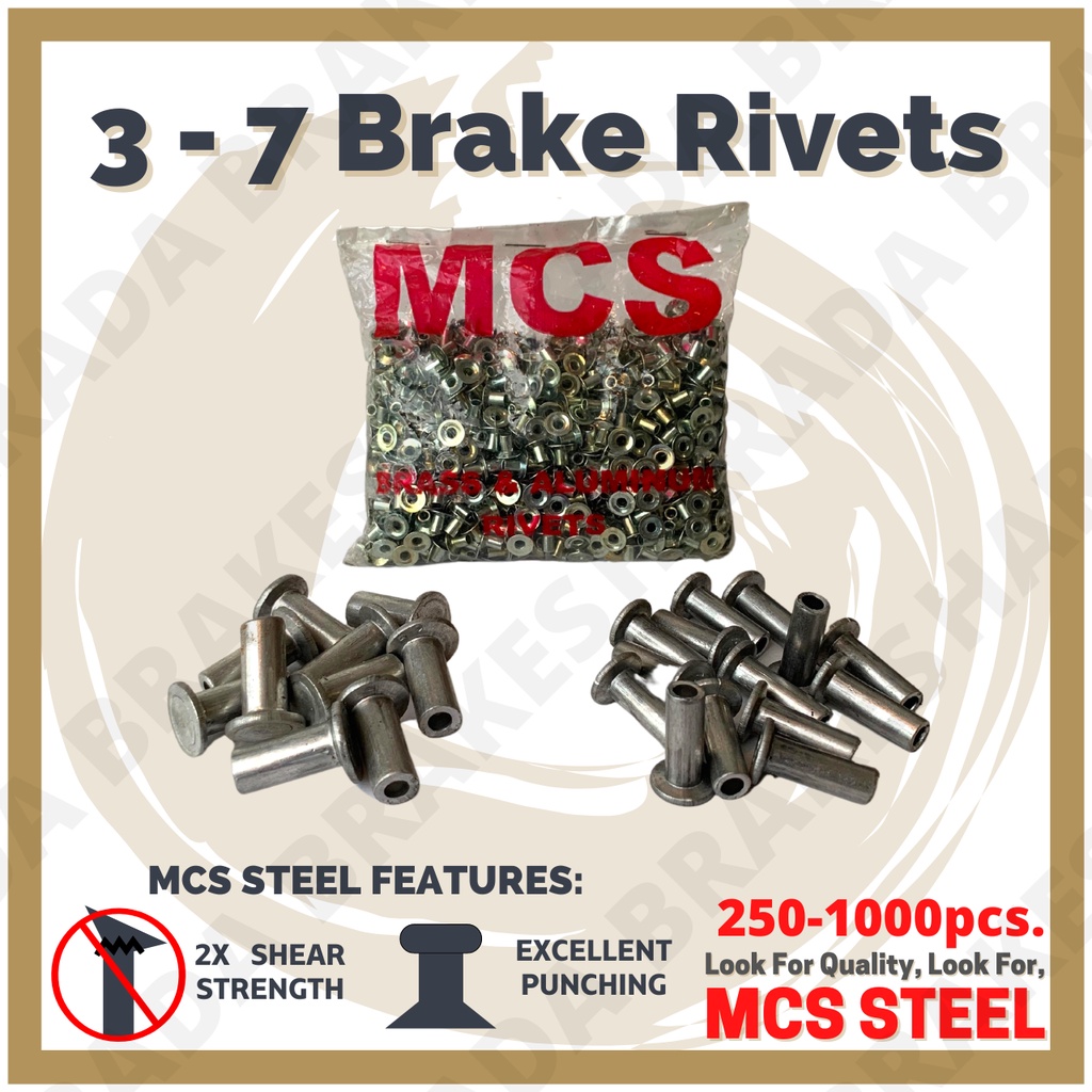 3 Series to 7 Series MCS Brake Rivets by Harada Brakes Shopee Philippines