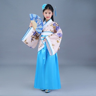 New Style Children's Costume Tang Girls' Fairy Clothing Performance Ancient Princess Guzheng Hanfu Imperial Concubine #6