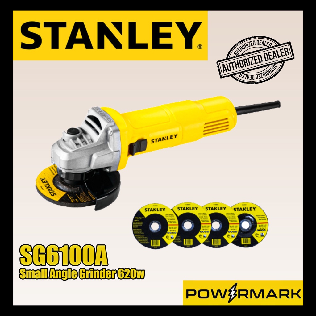 STANLEY SG6100A Small Angle Grinder 620w [POWERMARK SPT] Shopee