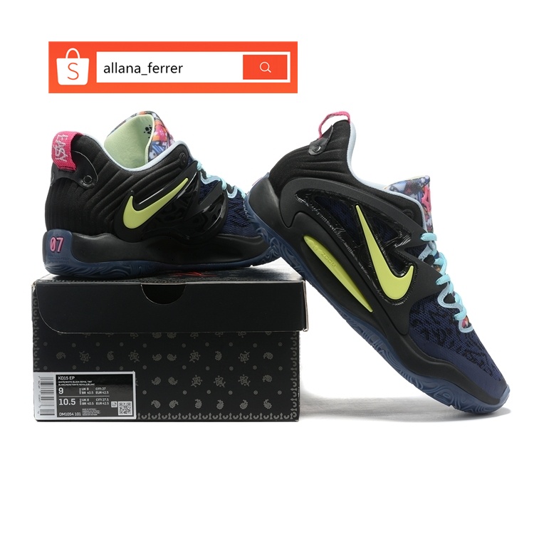 100 Original Nike Zoom Kevin Durant KD 15 Black Sports Basketball Shoes For Men Shopee