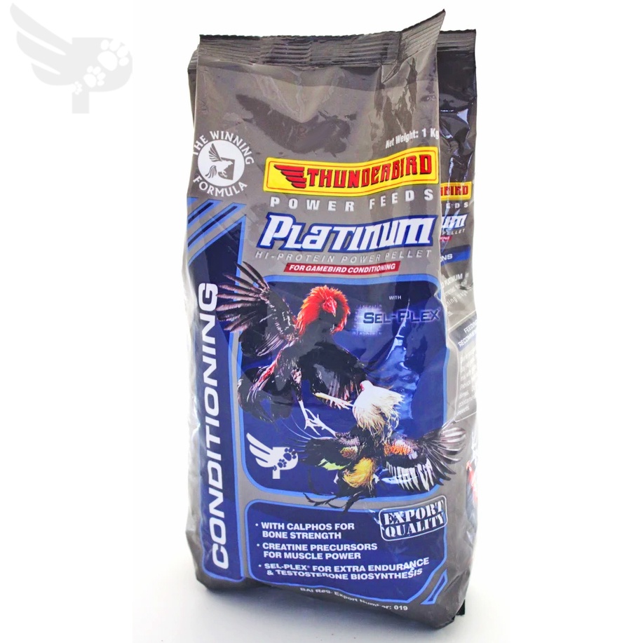 Thunderbird Power Feeds Platinum- Conditioning - 1kg - For Gamebirds / Gamefowls / Rooster / Fight