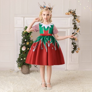 Kids Christmas Dresses for Girls 4 6 8 10 Yrs Children Party Evening Gown Santa Claus Xmas New Year Cosplay Princess Costume #7