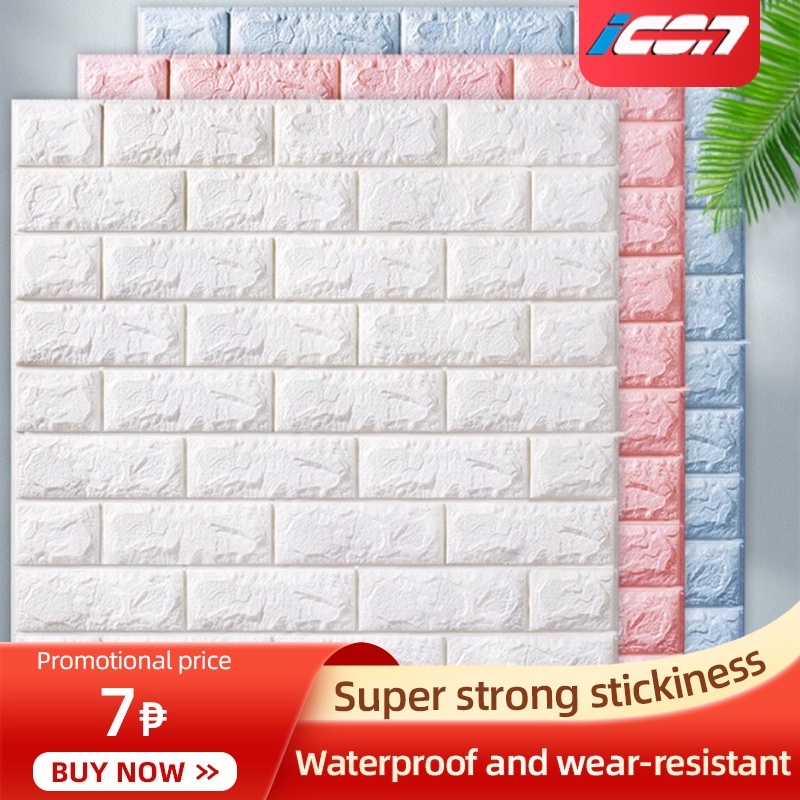 Wallpaper Brick 3D Wall Sticker Foam Self Adhesive DIY Sticker Living Room Decor Waterproof
