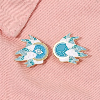 Artistic Blue Devil Eyes Enamel Lapel Pin Brooch Creative Wings Eyes Badge Pins Jewelry Accessories Gift for Friends #8