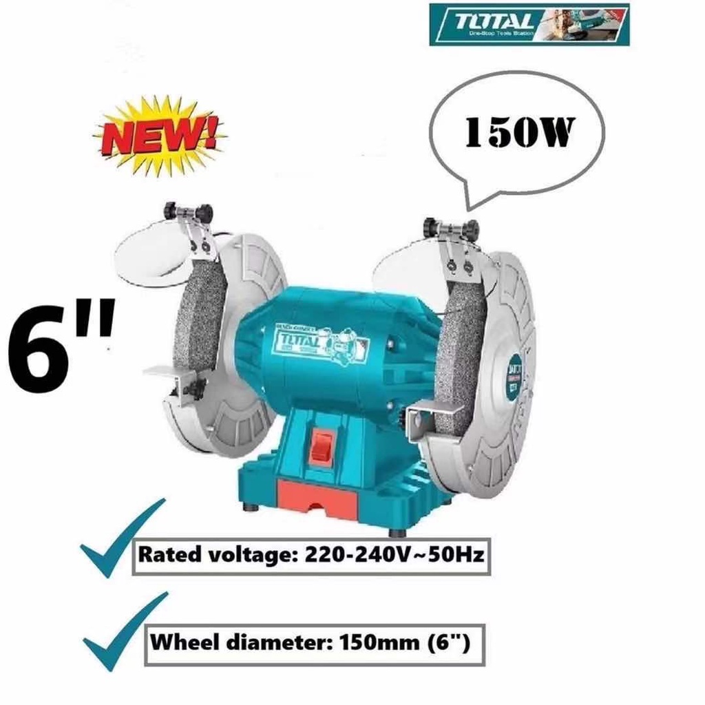 TOTAL TOOLS Bench grinder 150W TBG15015.5 industrial electric