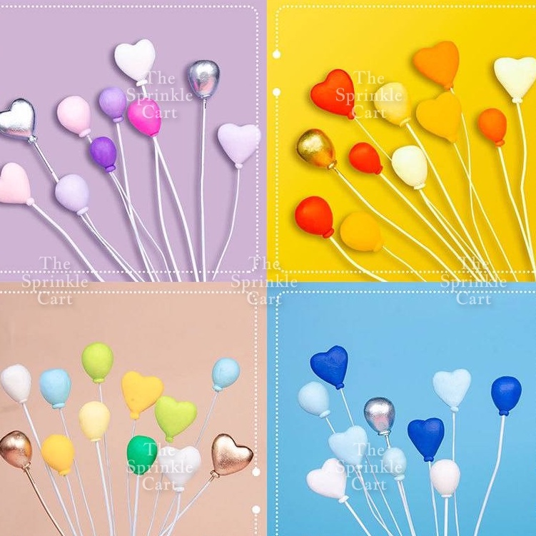 Balloons Cake Toppers Polymer Clay Birthday Party Decoration Supplies