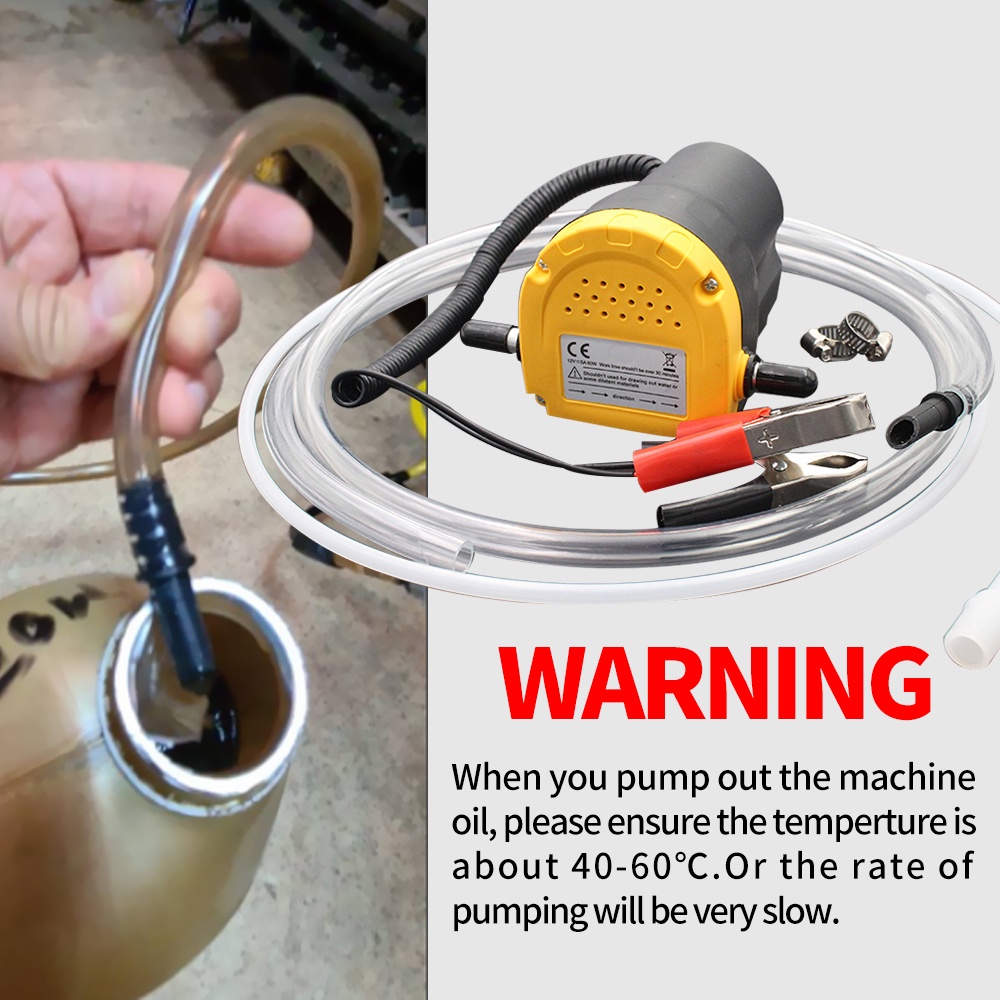 Electric Car Oil Pump 12V 24V 60W Crude Fluid Extractor Transfer Engine