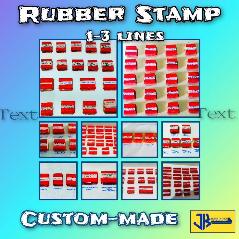 Rubber Stamp 1-3 lines Custom-made