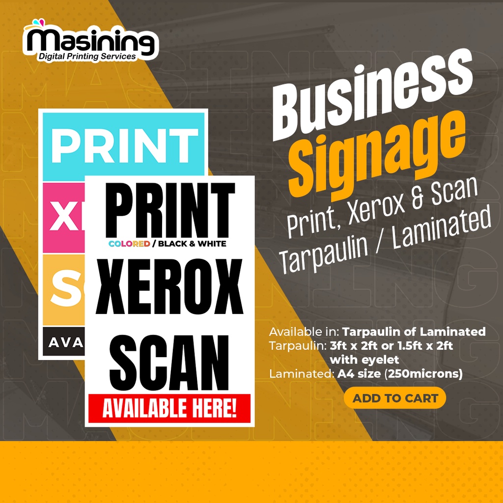 Print Xerox Scan Business Signage Tarpaulin Laminated Shopee 