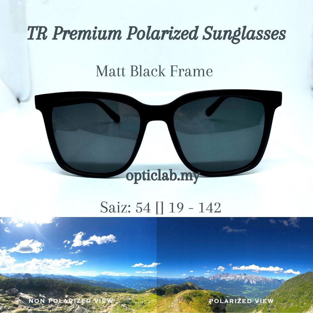 Tik tok Viral Spek Polarized Sunglasses Matt Colour Premium Optic Shop Quality Square Frame Unisex Korea Design