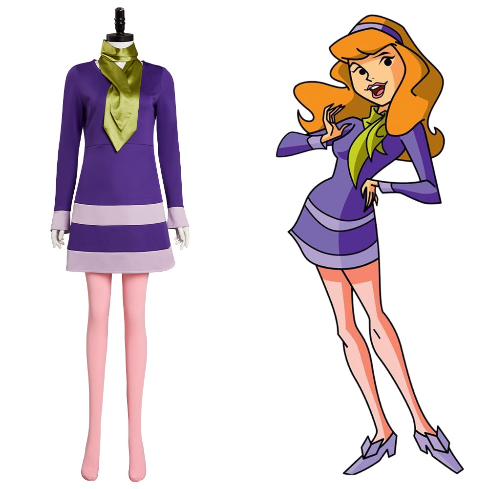 Scooby Doo Where Are You Daphne Blake Cosplay Costume Dress Outfits