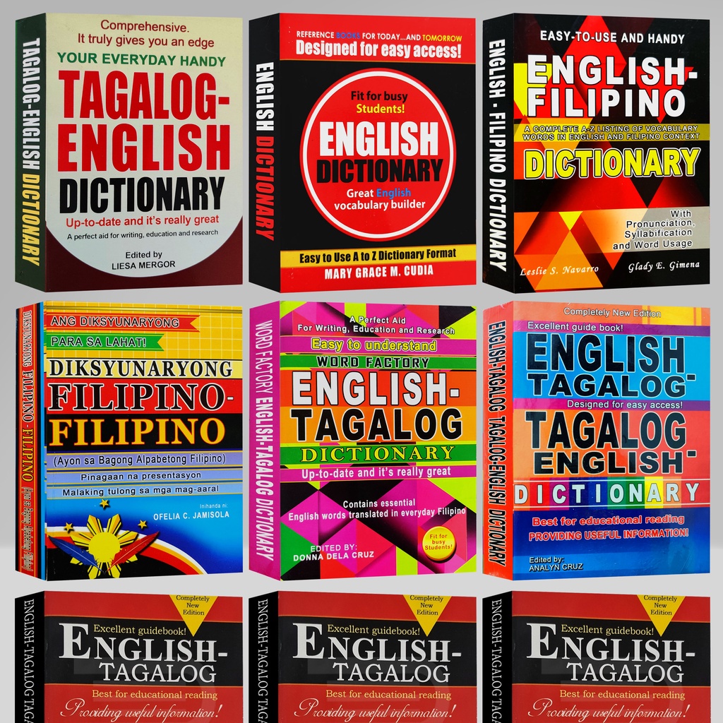 DICTIONARY COLLECTION Tagalog English Filipino Filipino