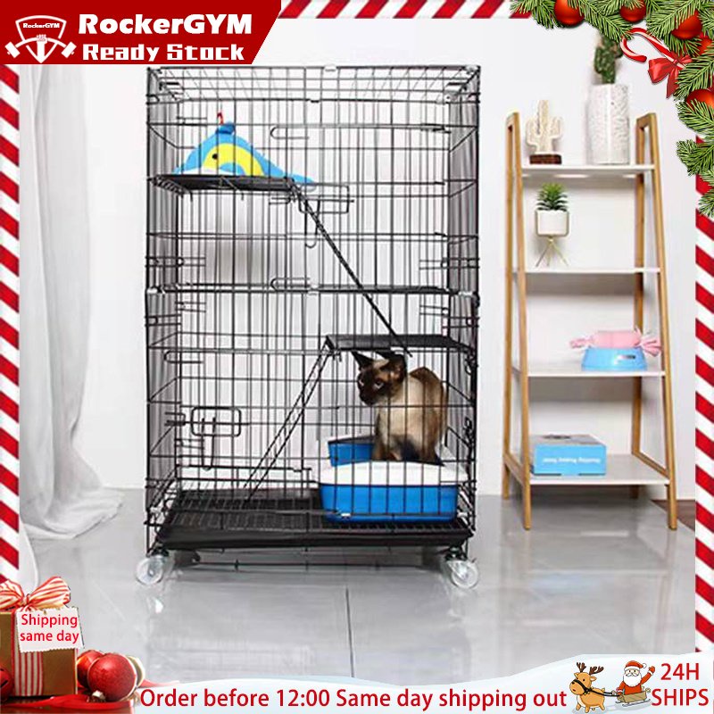 Ready Stock COD Cat Cage Easy Assemble Cage Pet 2/3/4 Layer Kulungan ng