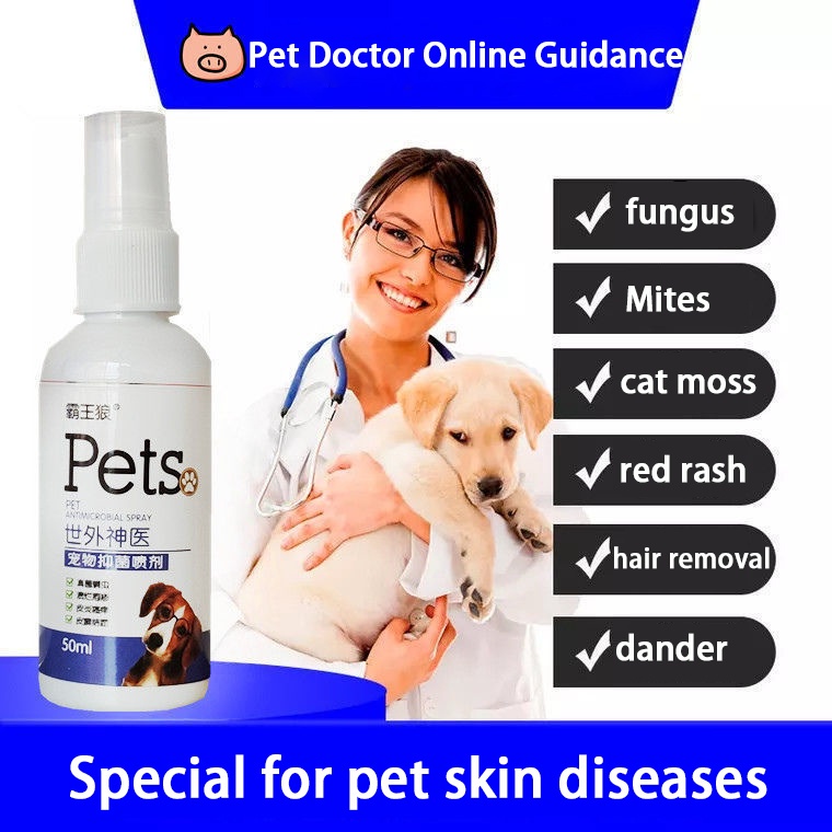 Pet Dog Skin Treatment Spray Antifungal Spray Dog Skin Disease Treatment for Anti-Flea Anti-Itching