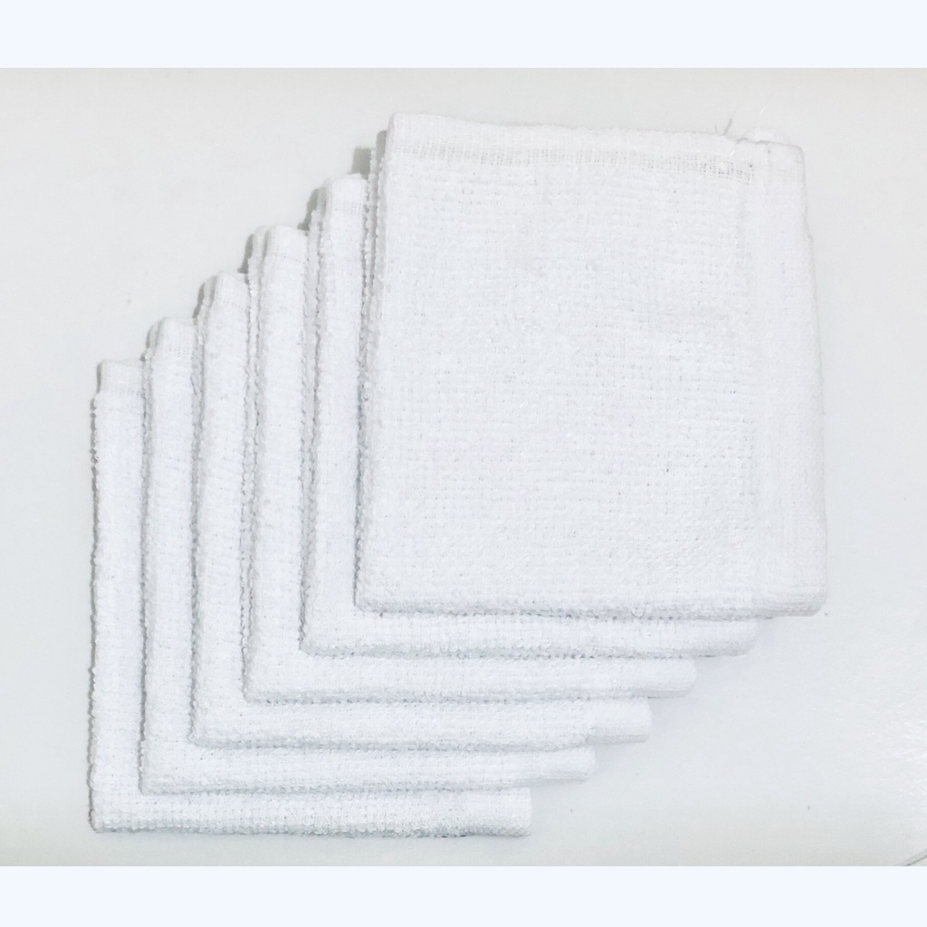 1 Piece Cotton White Face Towel 10x10" (LOWEST PRICE) Shopee Philippines