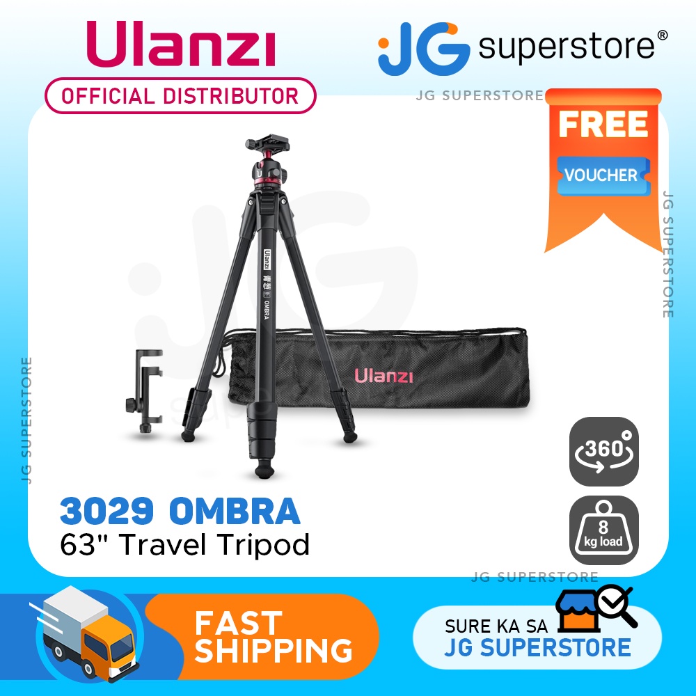 Ulanzi Ombra Video 63-Inch Quick Release Travel Tripod w/ 8kg Load ...