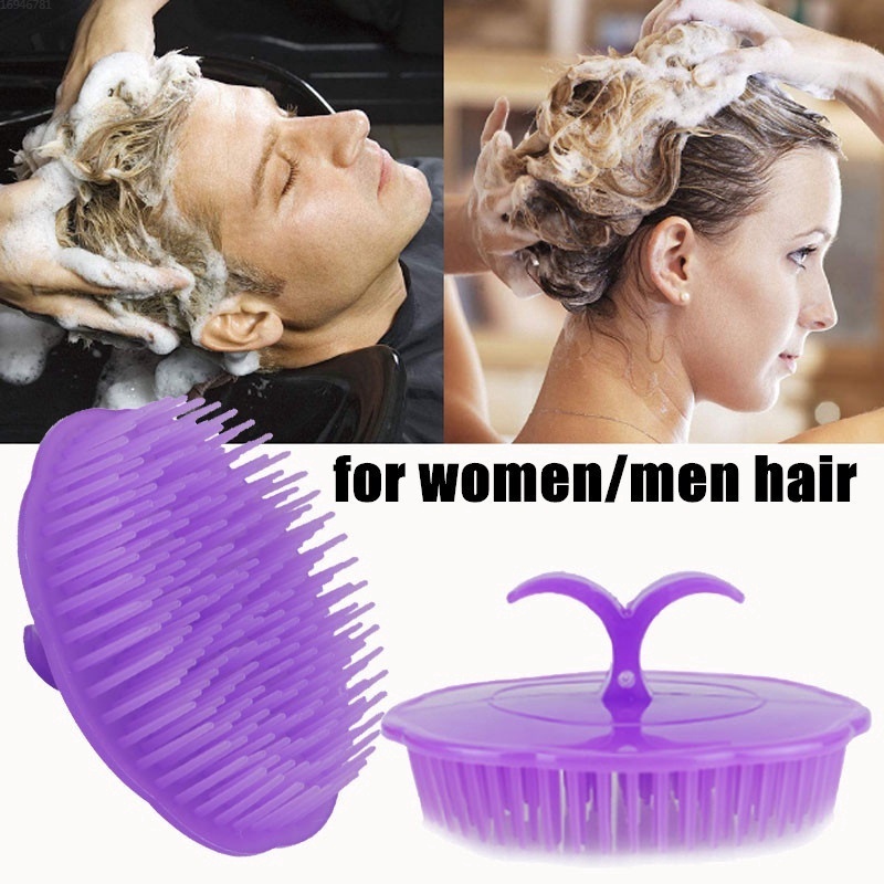 Hair Washing Comb Head Massage Shampoo Brush Hair Clean Scalp Brush Portable Soft Silicone