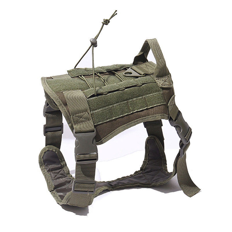 Fash Top Large Military Police Dog K9 Adjustable Military Tactical Training Harness Vest Water Resis #9