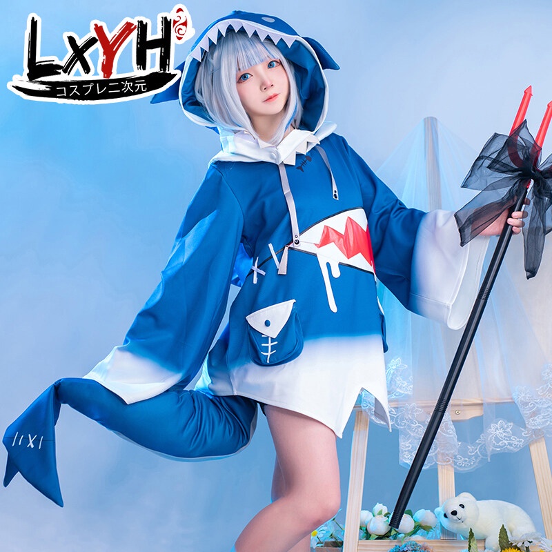 Lxyh Coser King Hololive Gawr Gura Vtuber Cosplay Costume Cartoon | The