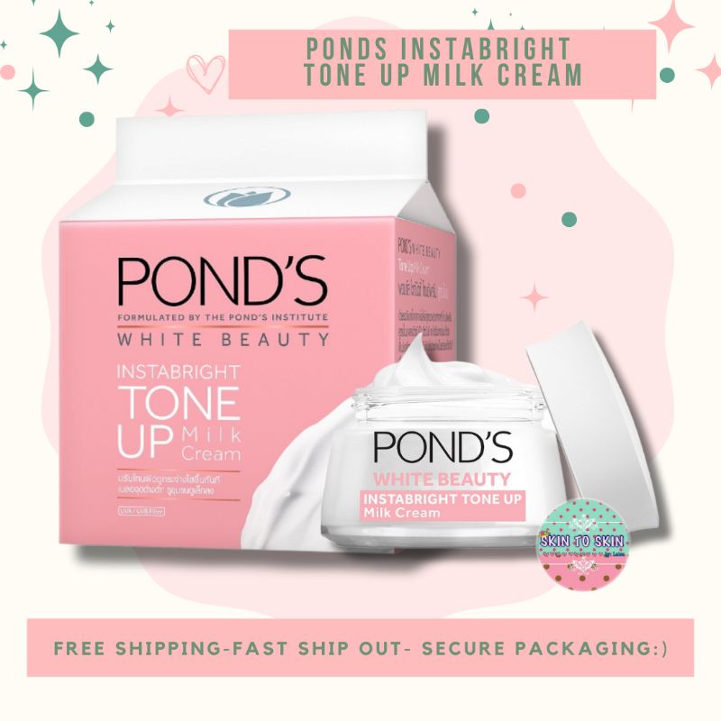POND'S Instabright Tone Up Skin Brightening Milk Cream Moisturizer 50g