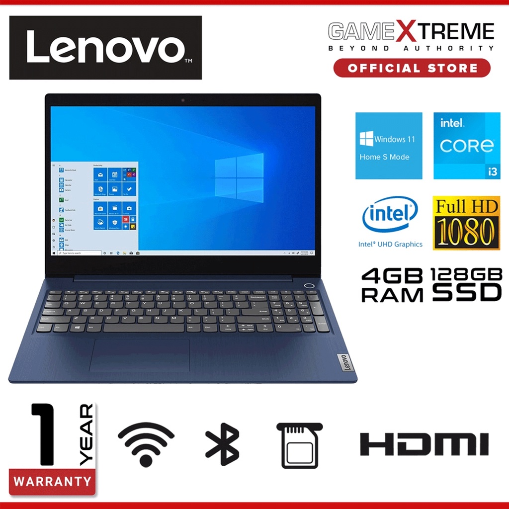 Lenovo Ideapad 3 15 6 Fhd I3 1115g4 3ghz 4gb Ram 128gb Ssd Windows 11 Home Abyss Blue 15itl05 Shopee Philippines