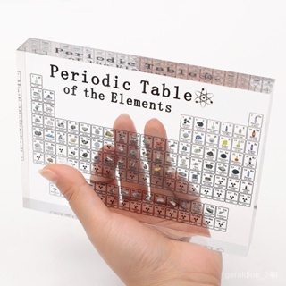 Periodic table of elements showing teaching tools/gifts and decorations of students and teachers