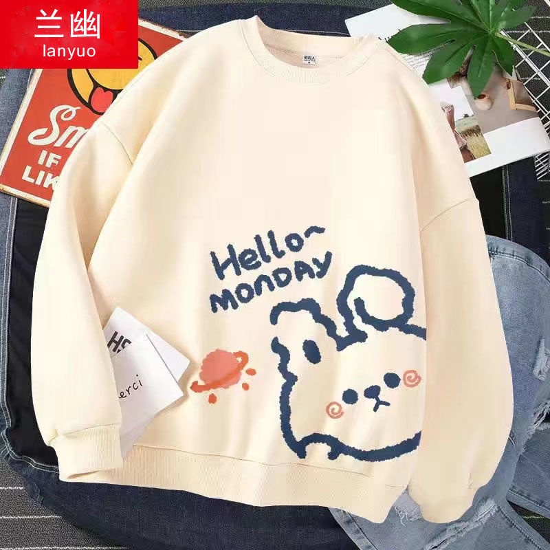 Sweatshirt ng mga bata ay manipisMga pang-itaas at taglagas na damit ng mga batang babae sa tagsibo
