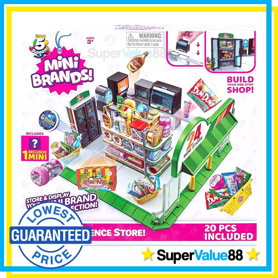 Original 5 Surprise Mini Brands Convenience Store Playset, 1 FREE ...