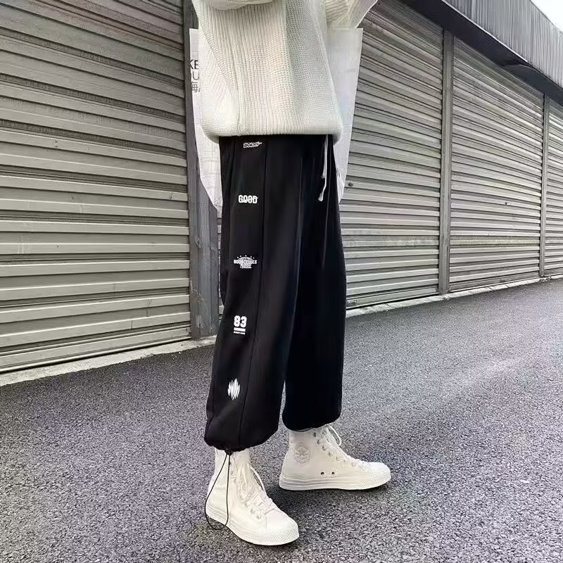 Pants Men's Hong Kong style loose and versatile casual trousers Men's ...