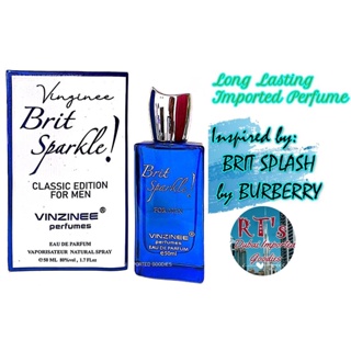 Vinzinee Perfume Brit Sparkle for Men Eau De Parfum 50ml BRIT SPLASH BY BURBERRY Inspired from Dubai