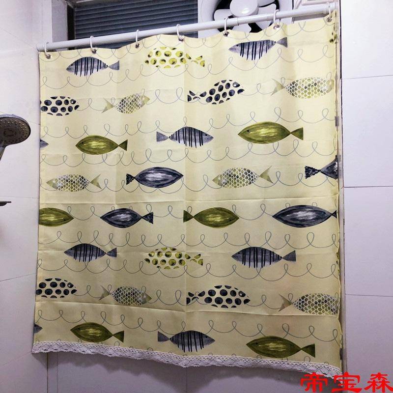 T Hanging Ring Type Small Curtain Bathroom Toilet Short Semi-Shading Kitchen Anti-Dust Decoration Waterproof Nordic Style Partition