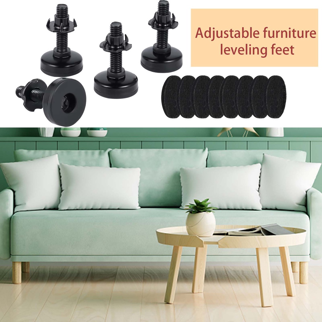 4Pcs/set Heavy Duty Furniture Levelers Adjustable Metal Leveling Fixed
