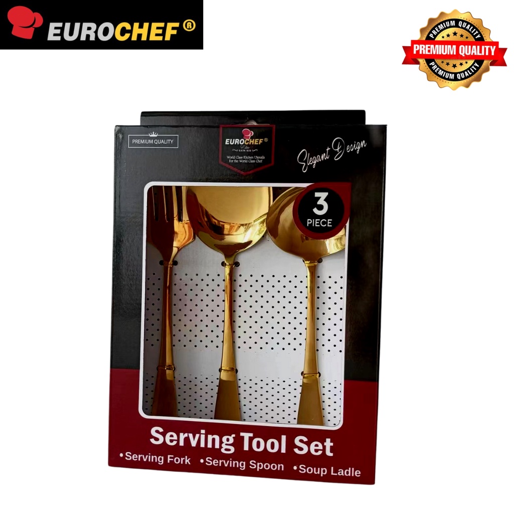 Eurochef PVD Gold and SILVER stainless steel serving tool set gift set