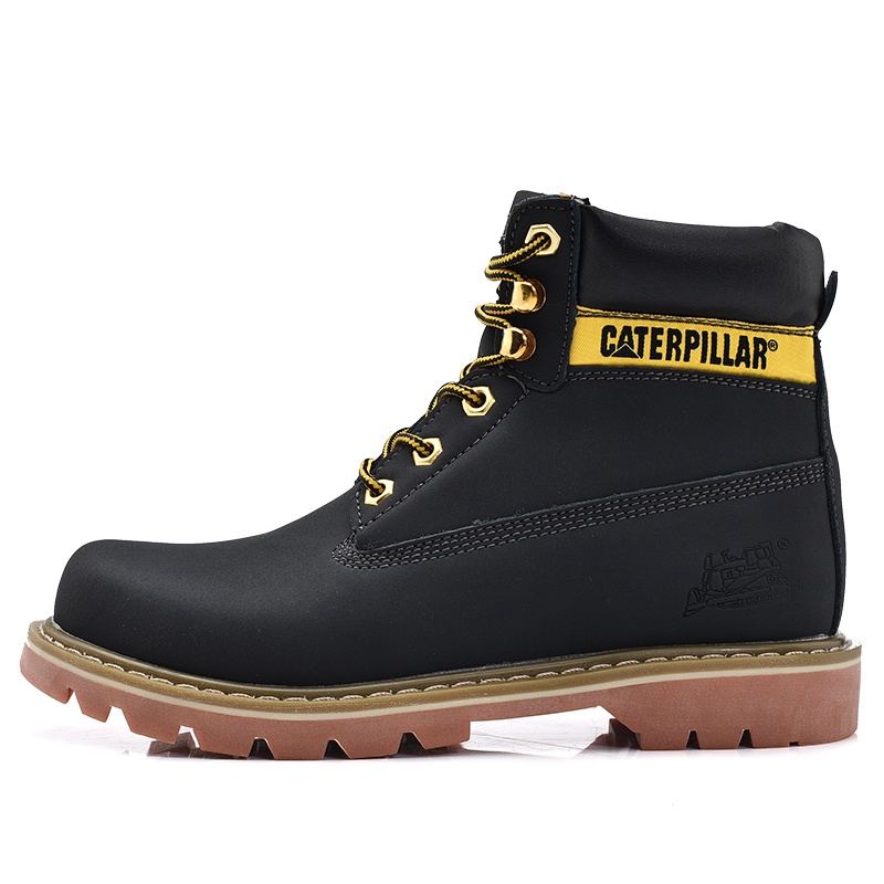 Caterpillar Men's Plain SoftToe Work Boots Caterpillar Golden Size 40