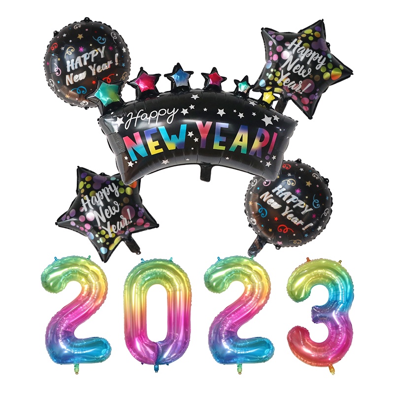 Happy New Year 2023 Foil Balloons Christmas Happy New Year Party