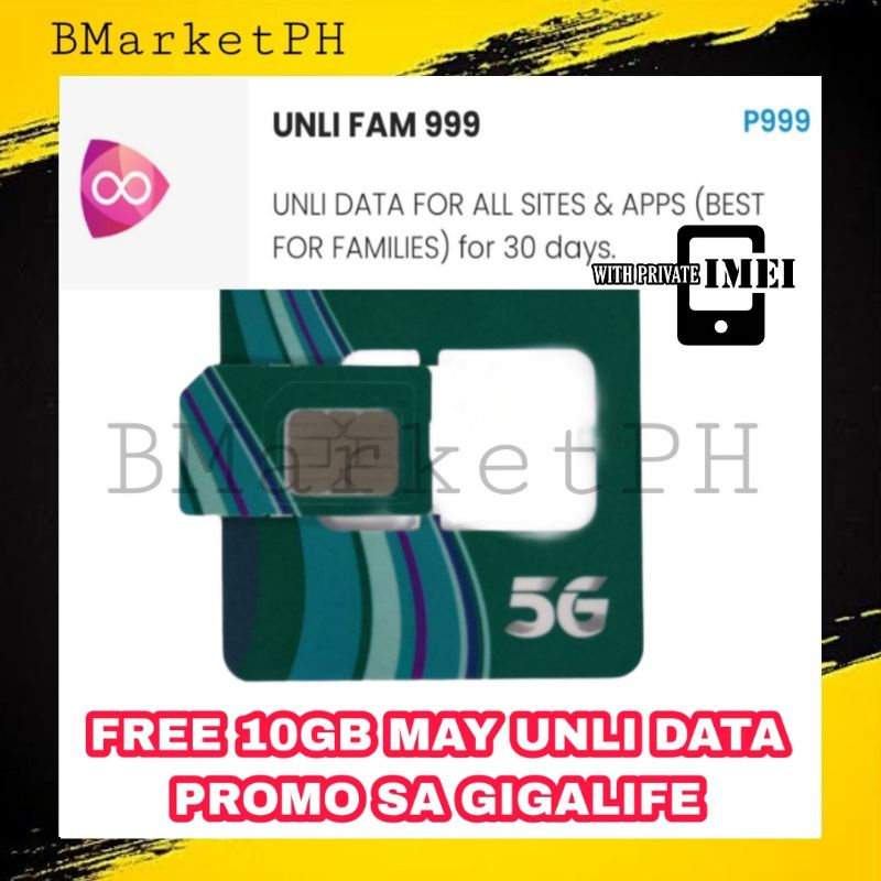 PLDT Home Prepaid WIFI FAM Sim FREE 10GB ELIGBLE FOR UNLI FAM 999 ...