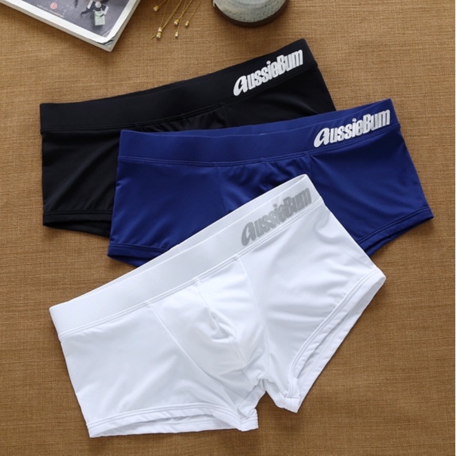 Aussie Bum Men Quality MilkSilk Plain Boxer Briefs Man Low Waist