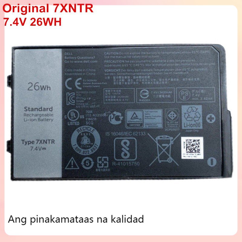 Laptop Battery 7XNTR For Dell Latitude 12 7202 7212 Rugged Tablet FH8RW