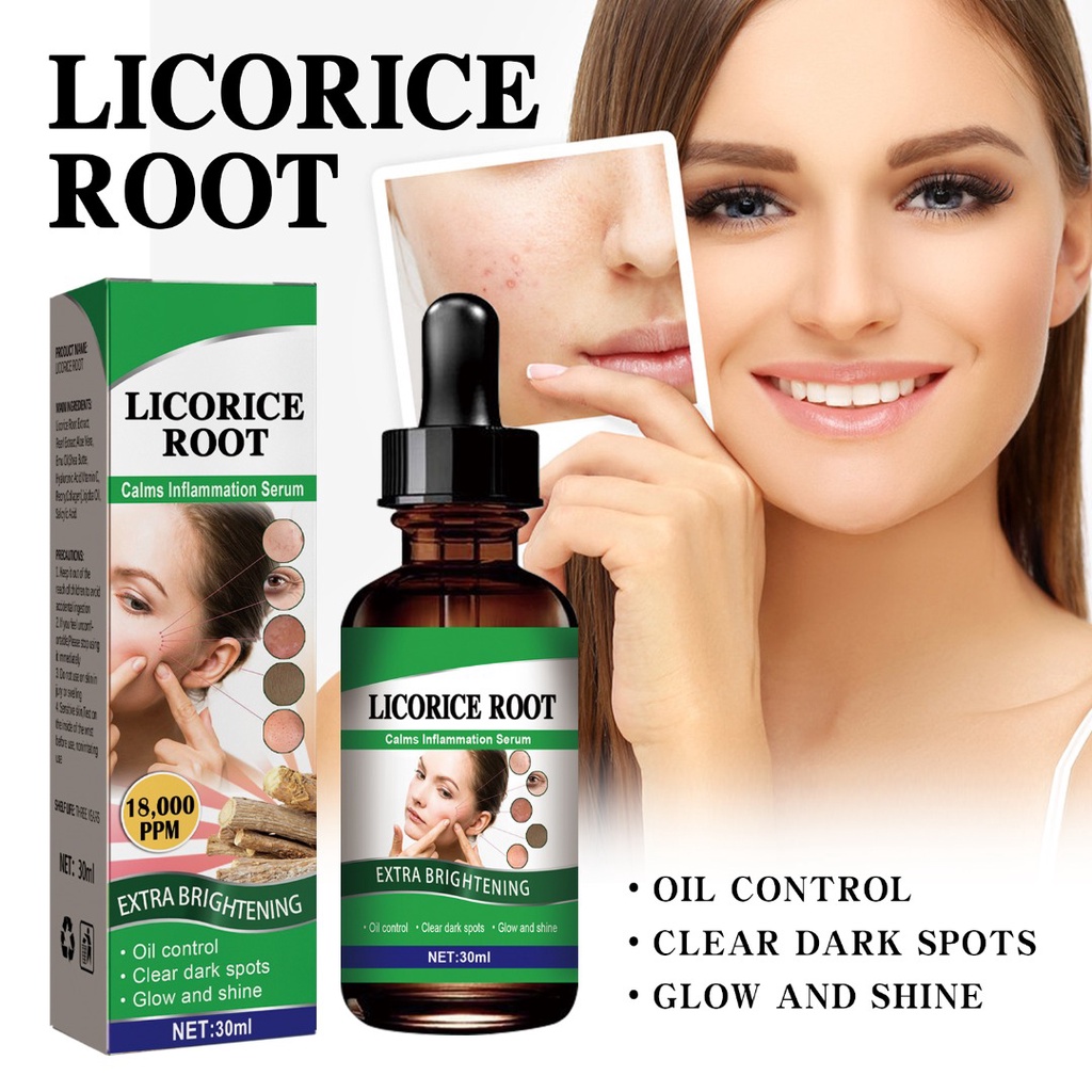 Licorice Root Face Serum Dark Spot Corrector Bright Skin Tone