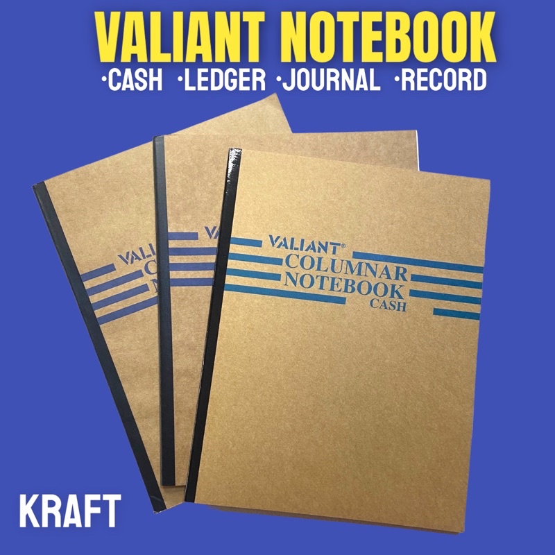Valiant Notebook (Cash,Ledger,Journal)Sold per Pc Shopee Philippines