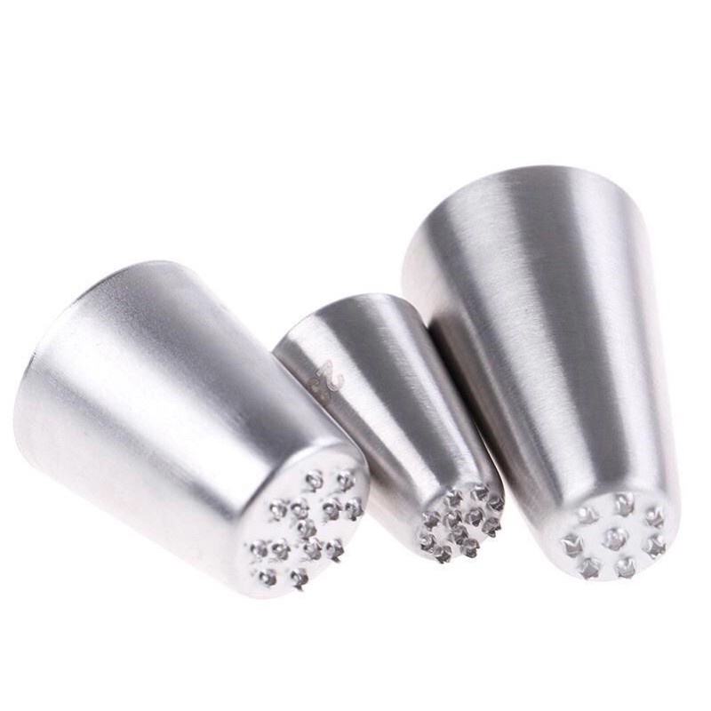 (3 pcs Set, 1pc)Grass Pastry Tips Nozzles-Stainless tips