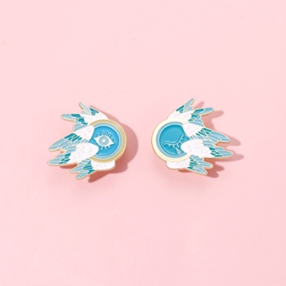Artistic Blue Devil Eyes Enamel Lapel Pin Brooch Creative Wings Eyes Badge Pins Jewelry Accessories Gift for Friends #9